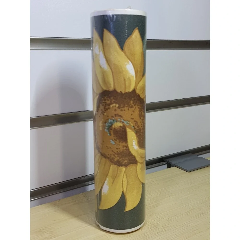Vintage Sunflower Yellow Green Wallpaper Border 5.5 Yards Long 7